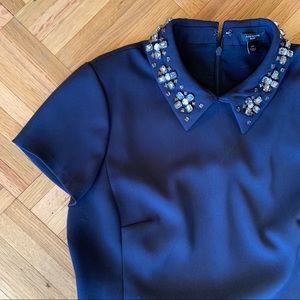 Ann Taylor Dress - jeweled collar